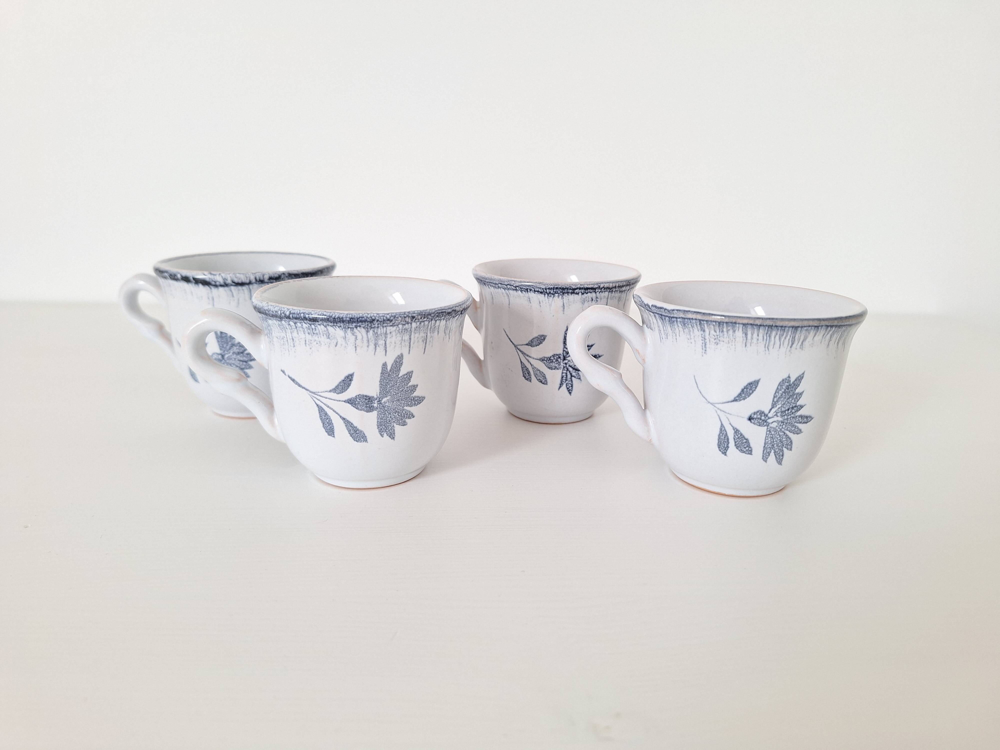 Tasse à café bleu Niderviller 1970 - 1980