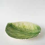 Large slip dish / cup, Leaf model, Signed, 1970