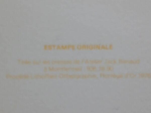 Lithographie Hans Hartung 1976 - Atelier Jack Renaud (Tirage 300 ex)