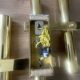 Tubular wall sconces in brass, Italian design from the 70s, attributed to