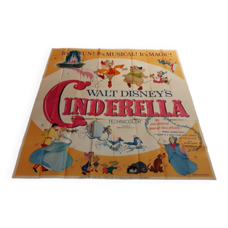 Affiche de cinéma Cendrillon 213x213 cm Disney