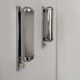 Pair of vintage modernist wall lights, chrome and sandblasted glass, France 1930