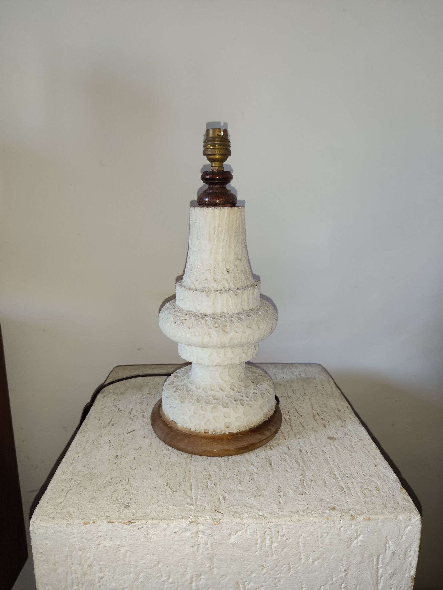 Coral lamp turned from the 1960s