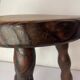Brutalist wooden stool
