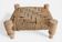 Organic Modern Turned Wood and Rope Footstool in the Style of Charlotte Perriand
