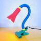 Lampe pince flexible multicolore postmoderne 1980