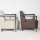 Fauteuils en cuir Franz Fertig Dresden, années 1960.