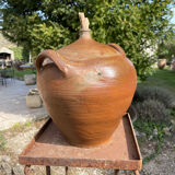 Ancient terracotta pottery jar