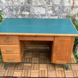 1950s schoolmaster's desk in solid oak