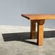 Vintage handmade robust slatted BENCH, Netherlands 1970s