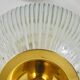 Large striped glass ceiling lamp in brass, Limburg, Germany, 1970s.