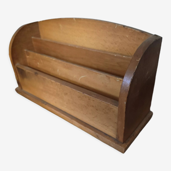 Letter holder wood sorter mail