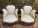 Paire de fauteuils bergères rocailles Louis XV