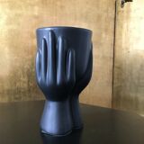 Black hand vase