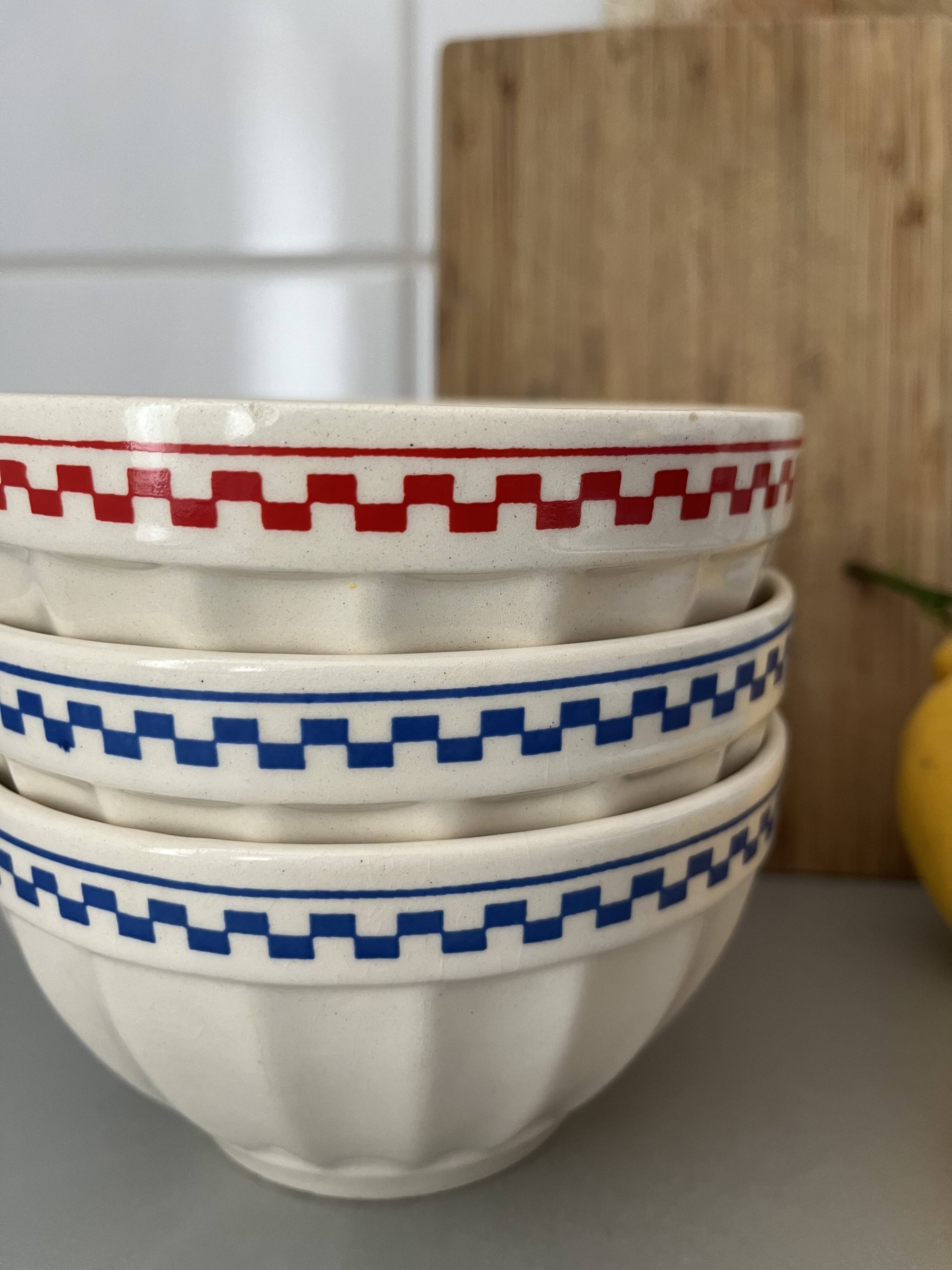 Old faceted bowls