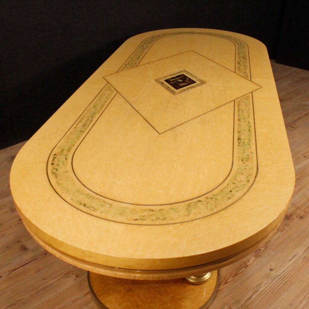 Italian conference table in exotic wood from 20th century