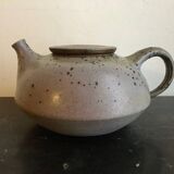 Teapot + 4 bowls in pyrite stoneware from Puisaye, Mr. Isambert Robert Deblander