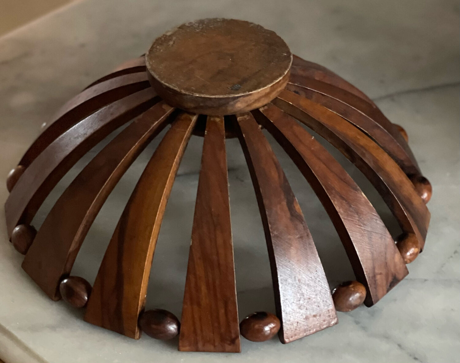 Teak fruit basket 1960