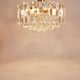 Large ceiling chandelier in gilded brass and glass Palazzo J.T. Kalmar, 1950s