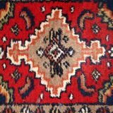 Vintage Persian Carpet Hamadan handmade 1.4' x 1.9' (42cm x 60cm) 1970s, 1C755