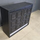 Black brutalist bar cabinet, 1970s
