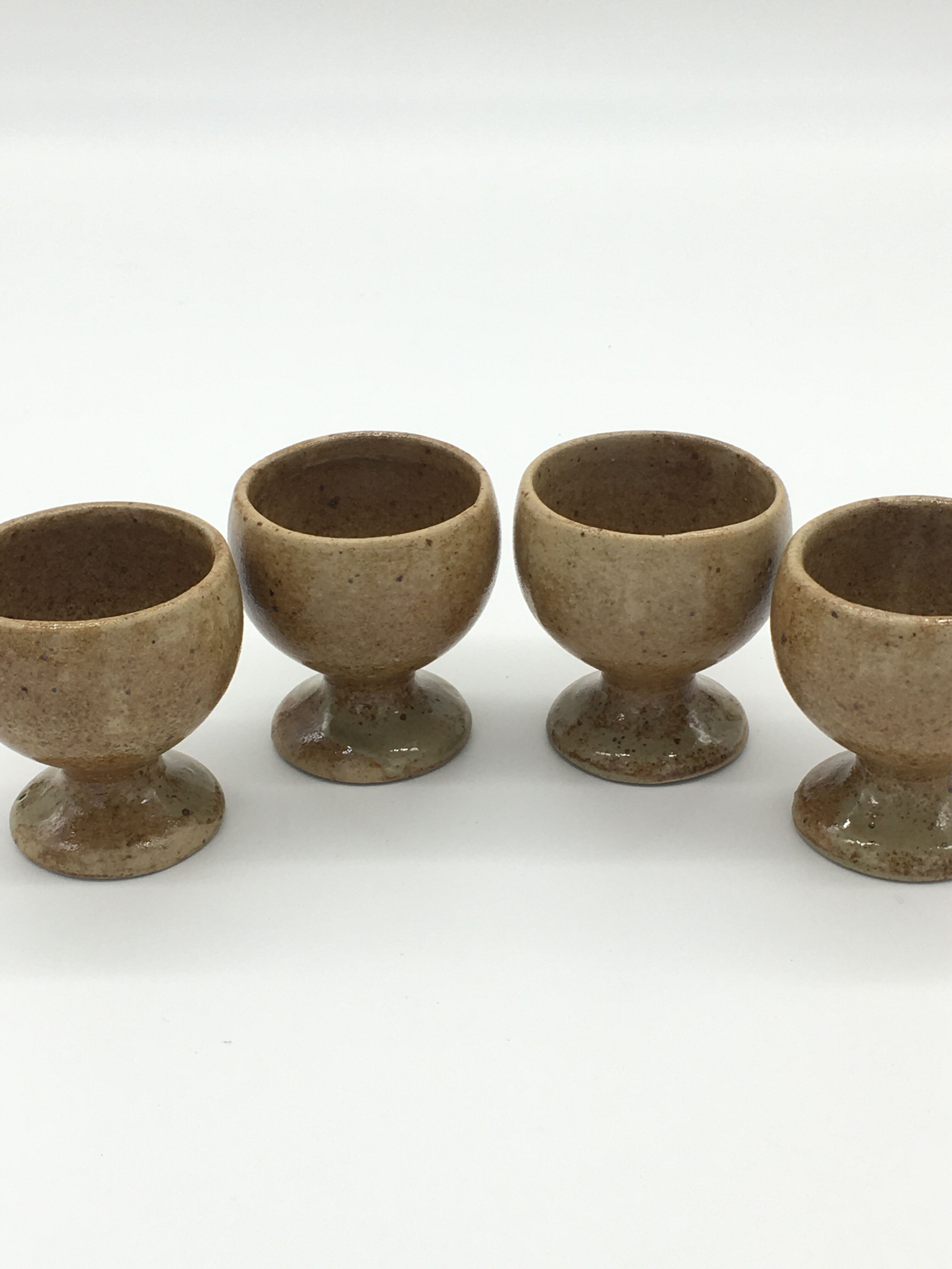 Lot de 4 coquetiers en grès