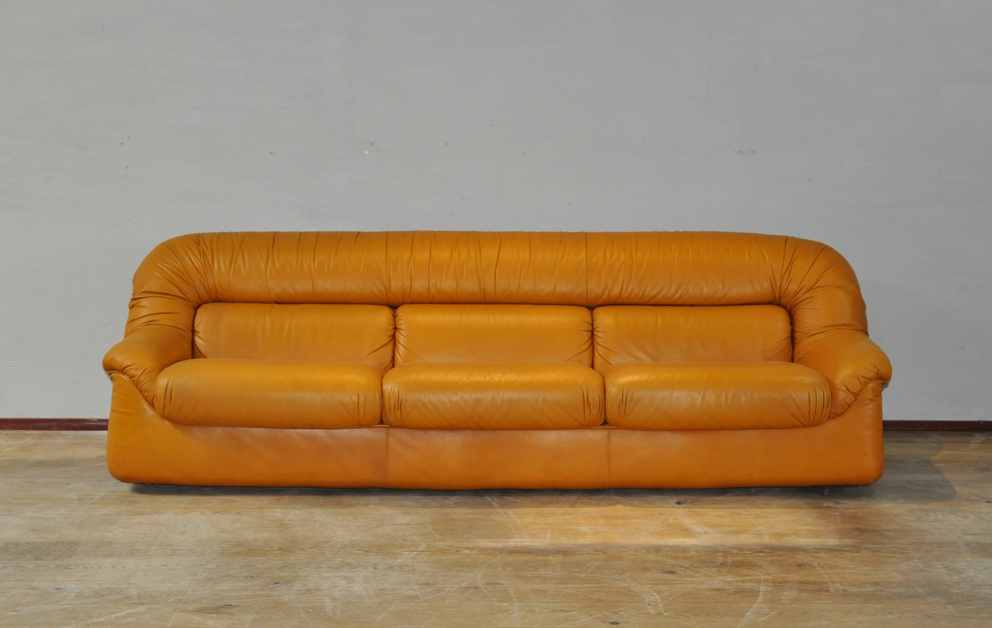 Vintage lederen bank