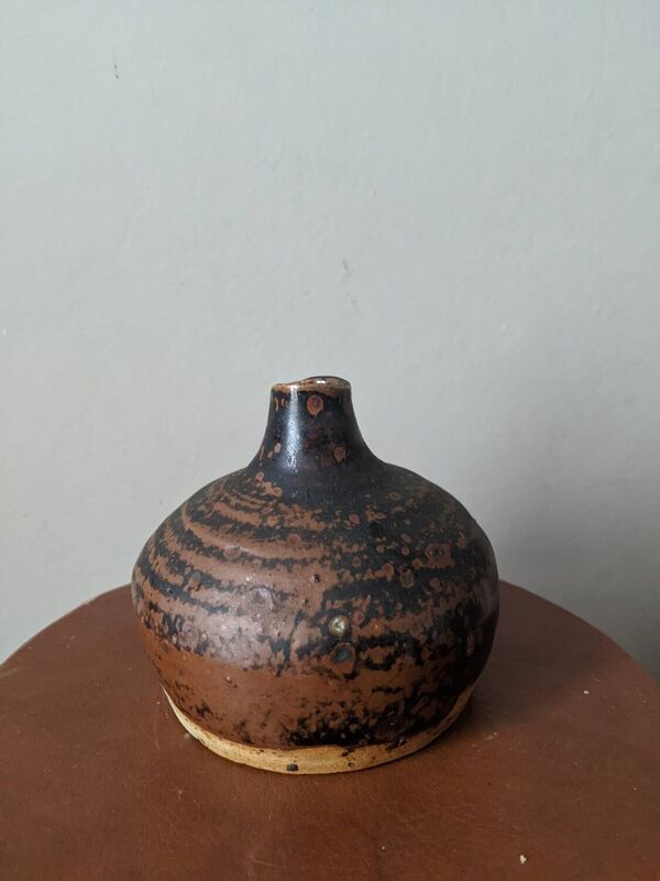 Soliflore grès pyrité poterie handmade artisanale décoration campagne