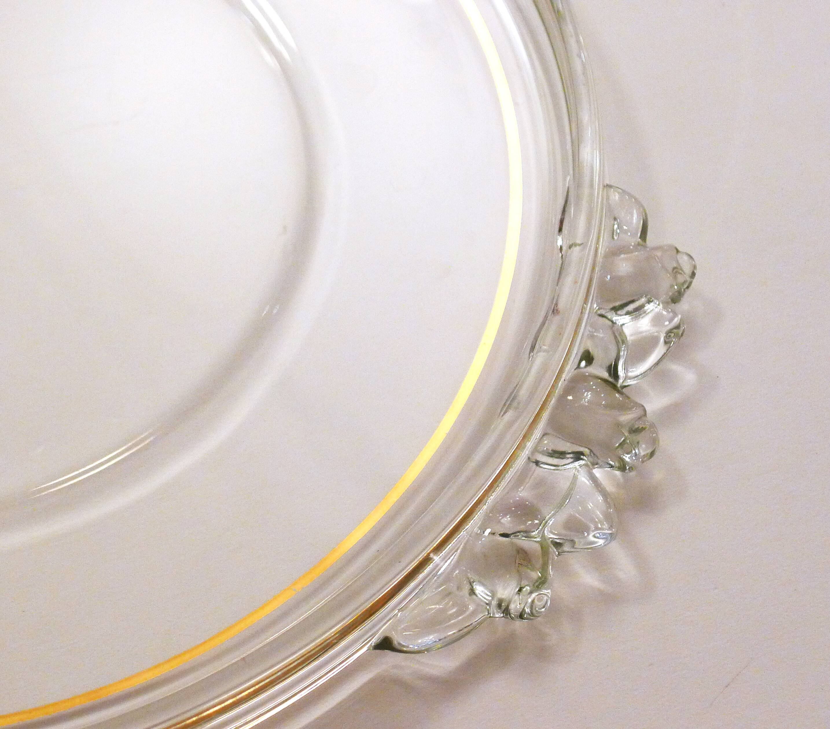 Round dish 1940's with flower handles