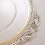 Plat rond 1940' anses fleurs