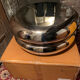 Table basse macaron fleur Delesalle chrome