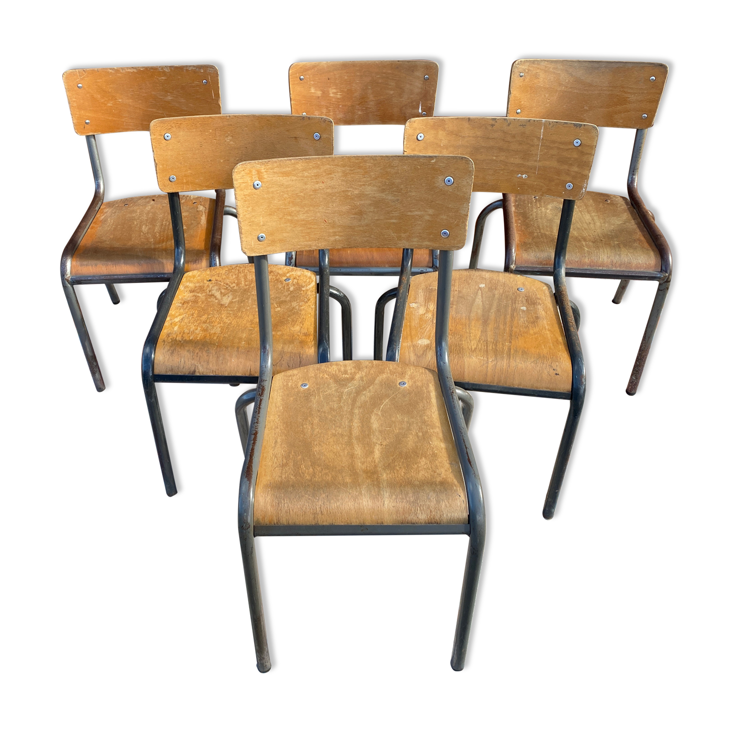 6 chaises école