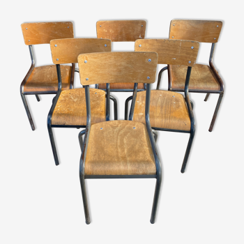 6 chaises école