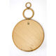 Round bamboo mirror from the 70s - 32x52cm
