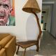 Liseuse Bois Vintage Corde Vallauris circa 1960