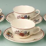 Coffee service in Sarreguemines earthenware, Agreste model.