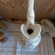 Vintage Moustier ewer vase