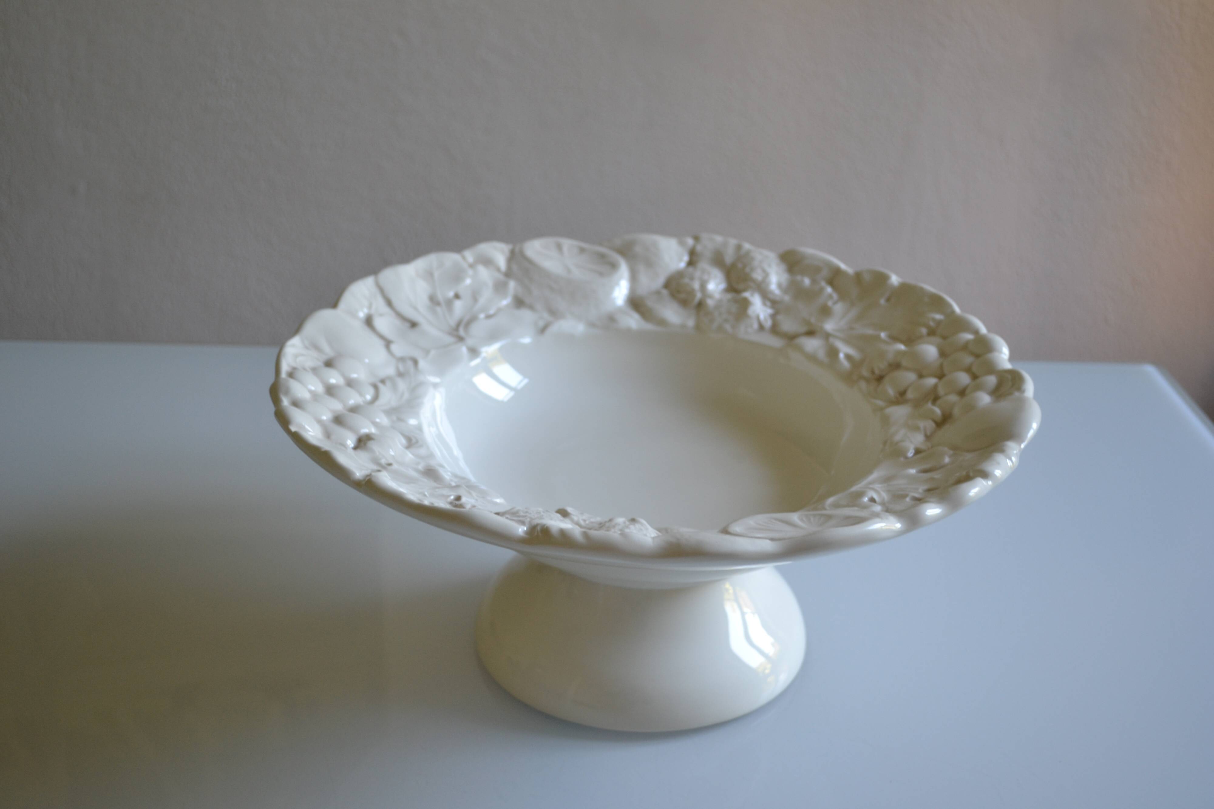 Geneviève Lethu "Mado" large earthenware slip bowl D: 38 cm