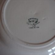 Set of 4 plates flat Creil and Montereau land of railway 1884-1920