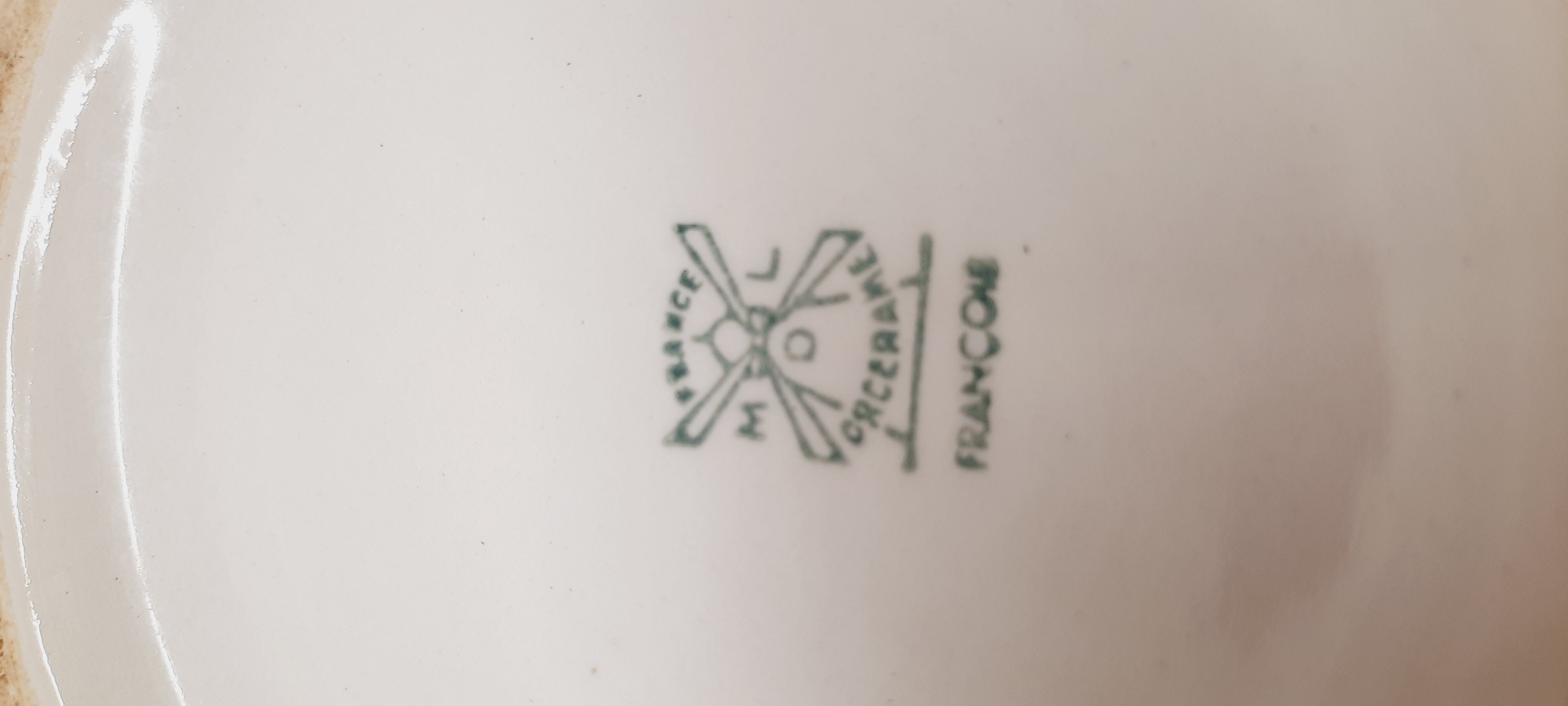 Salad bowl floral decoration early XX th