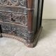 Commode XIXème pin noirci sculpté