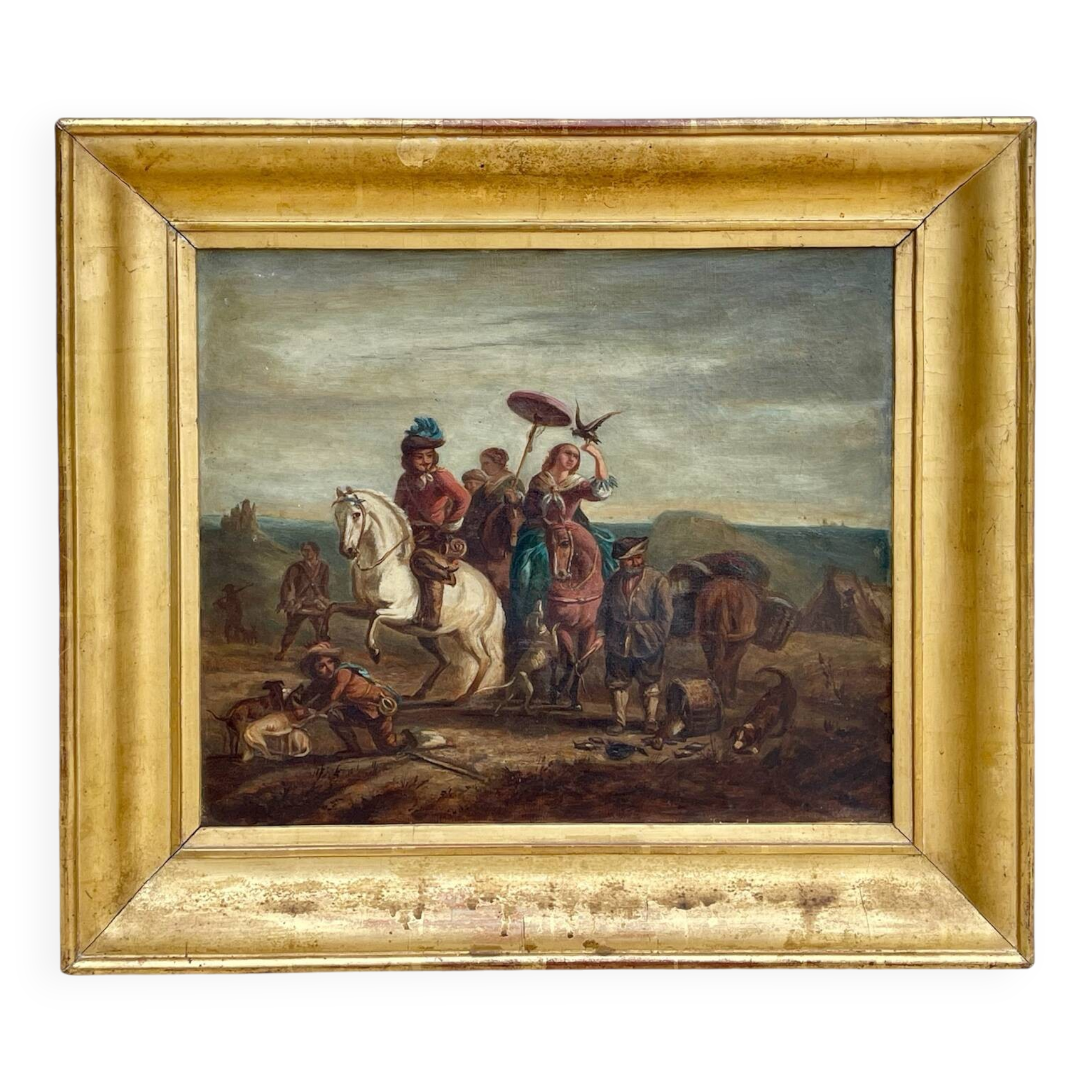 Attr. to Carel van Falens - Hunting scene, Flemish school