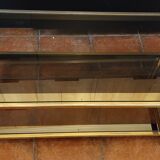 Table basse en verre et laiton doré