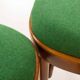 Italian mid-century chairs in walnut and wool