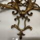 Large Italian Tole Gold Gilded Sconces Set of 2  1960’s 