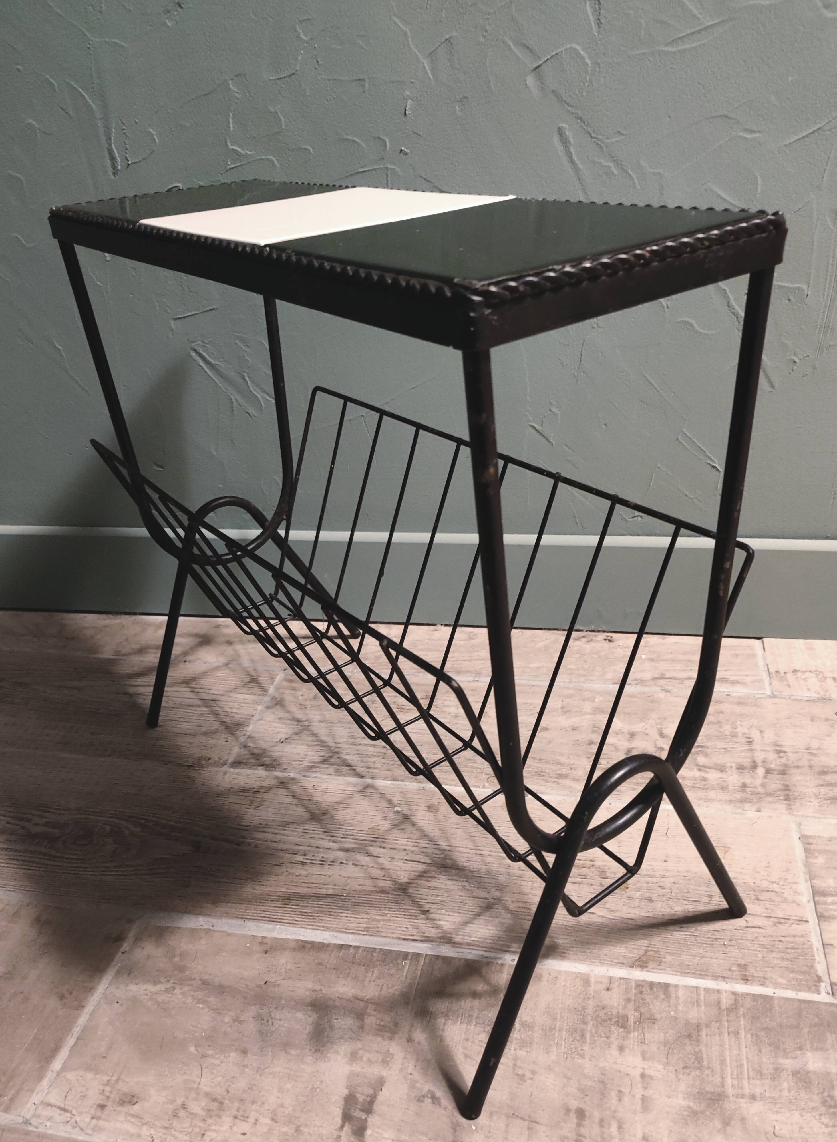 Door reviews side table end of sofa steel ceramic modernist vintage