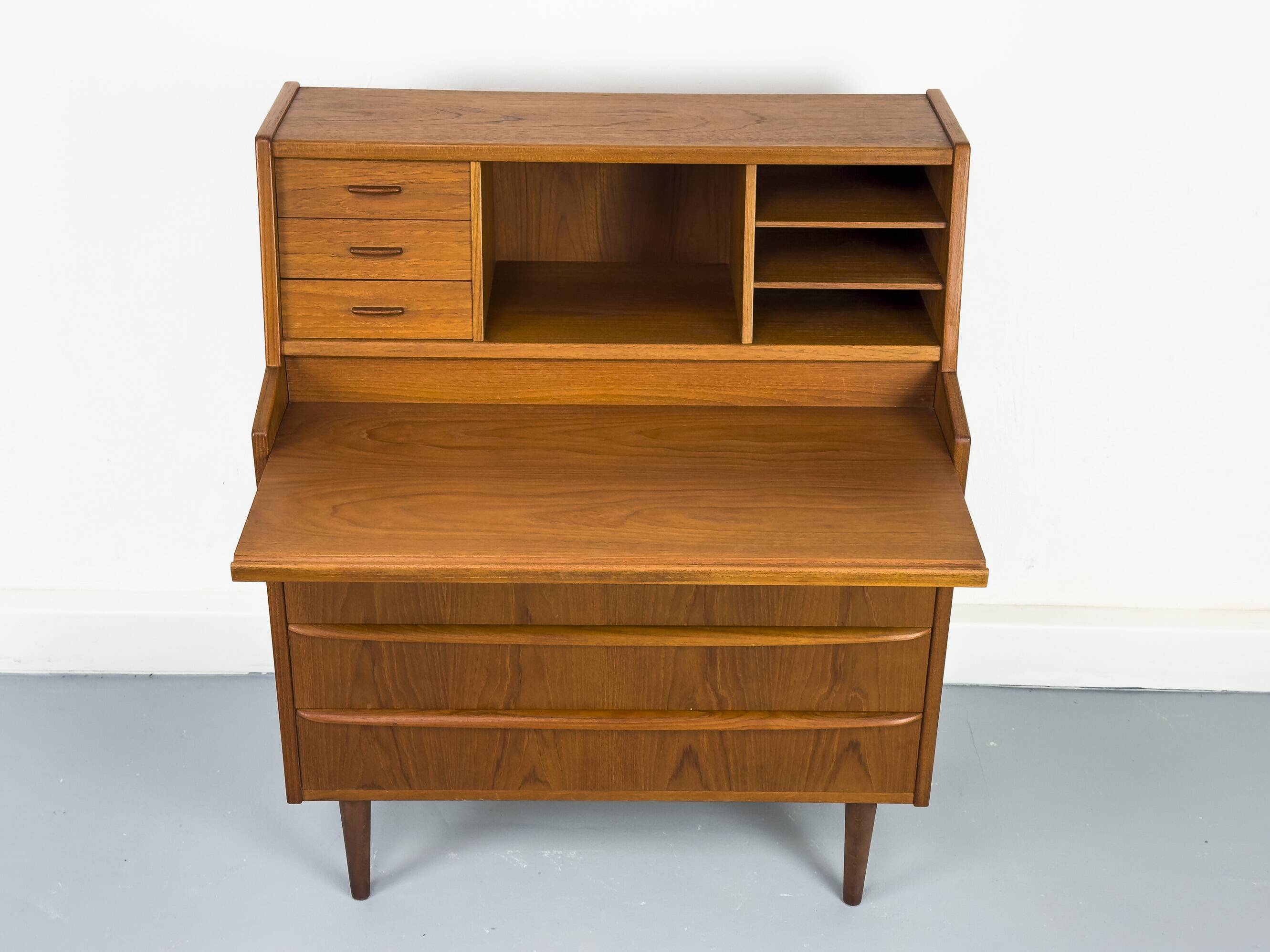 Secrétaire en teck de Chr. Møller, années 1960