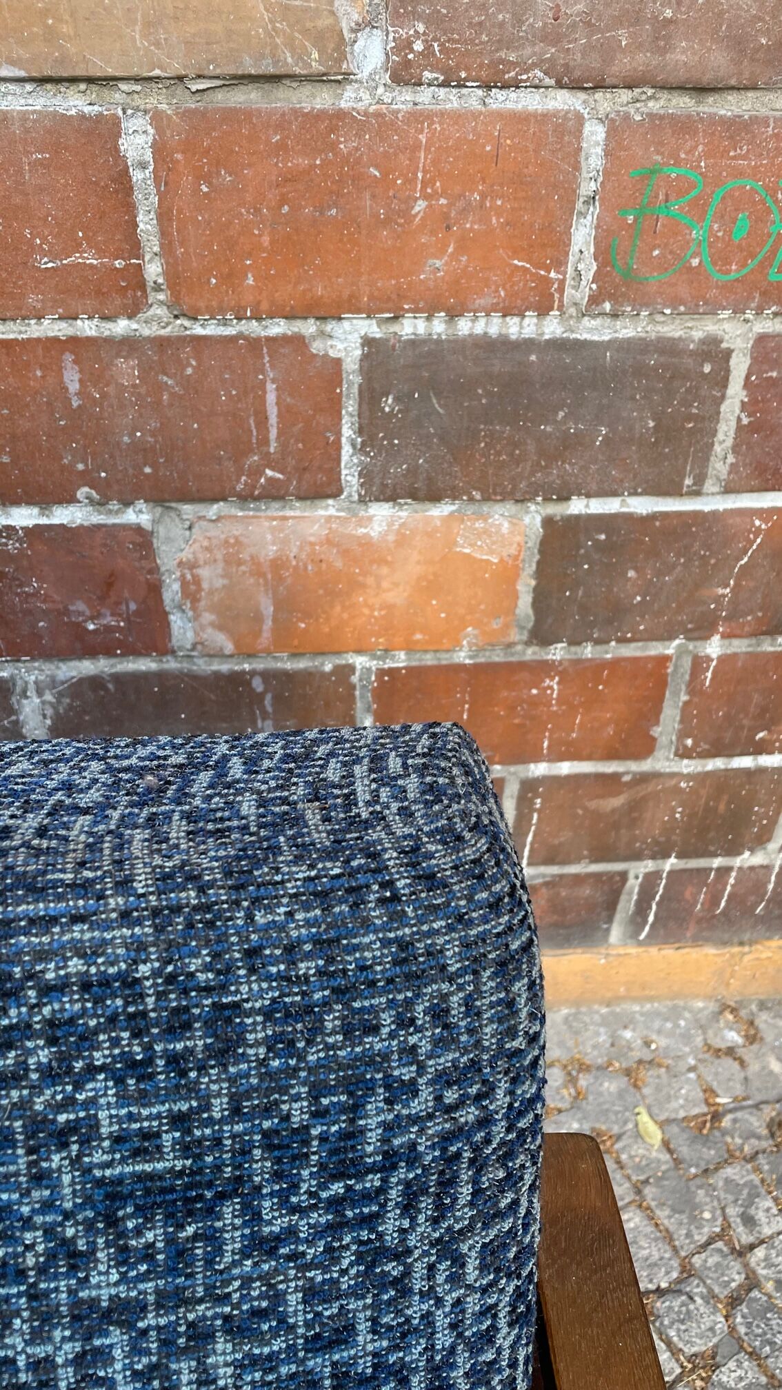 Daybed sofa from the 60s in wood and fabric
