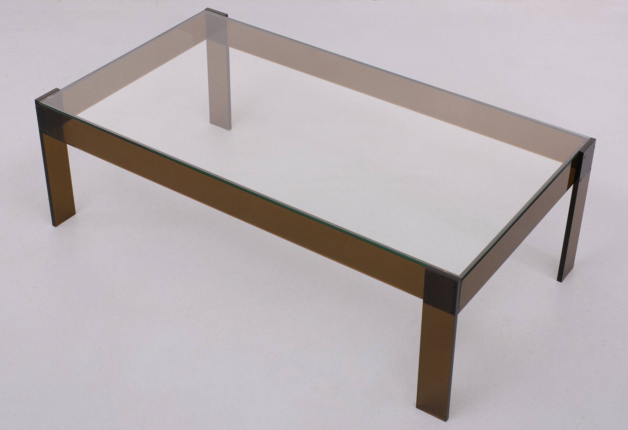 Smoked Lucite coffee table Space Ace France 1970s