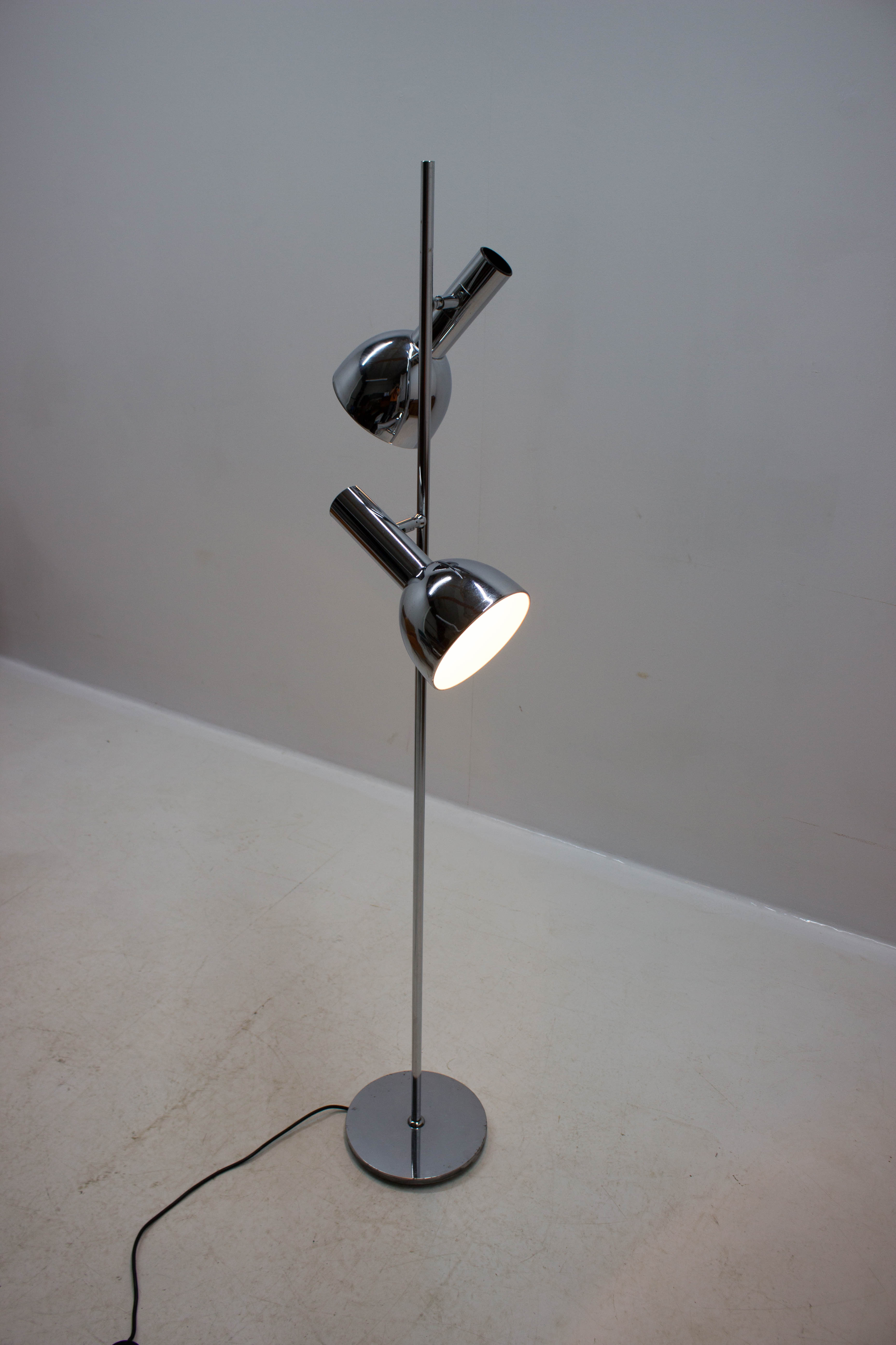 Floor lamp with two shades, Germany, 1970s